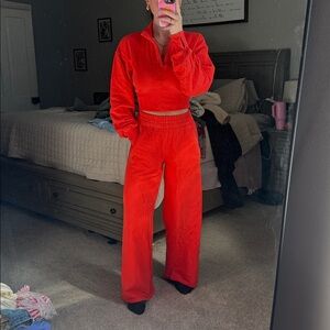 Aerie Red Two-Piece Lounge Set